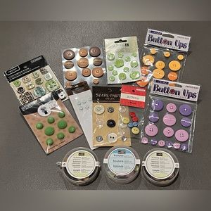 NwT BUNDLE Scrapbook BUTTON UPS Stampin Up ADHESIVE Embellishment ACCENTS